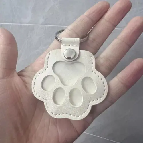 Image de Porte-clés Commémoratif Patte de Chat - Sac à Cheveux d'Animal de Compagnie