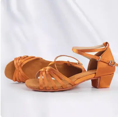 Image de Chaussures de Danse Latine Enfant & Adulte - Satin Élégant