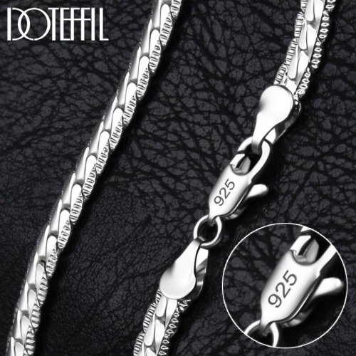 Bild von Elegante 925 Sterling Silber Halskette – Perfekt für Damen und Herren