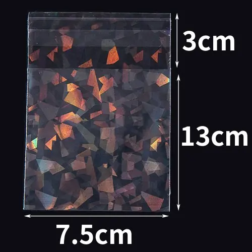 Image de Pochettes Holographiques Laser Auto-Adhésives - 50 Unités