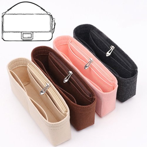 Immagine di Organizzatore per borse con inserto in feltro da 1PC, organizzatori per il trucco, fodera perfetta per borse da donna di marca e borse per cosmetici
