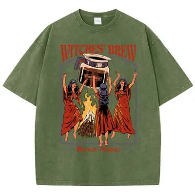 Image de T-Shirt Sorcières Café Noir Magique - Style Rétro