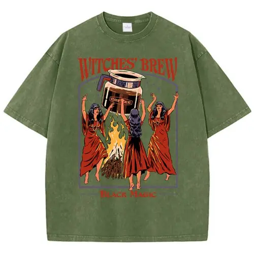 Image de T-Shirt Sorcières Café Noir Magique - Style Rétro