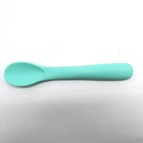 Image de Cuillère et Fourchette Entraînement Bébé - Silicone Souple Sans BPA
