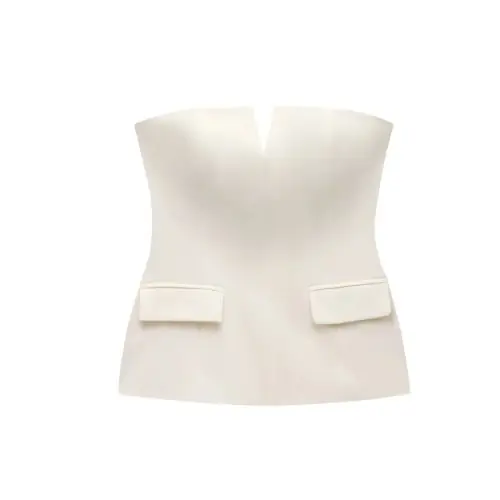 Image de TFMLN printemps été femmes sans bretelles culture 2025 hauts basique sans manches bureau montre de sport tendance rue classique solide bustiers