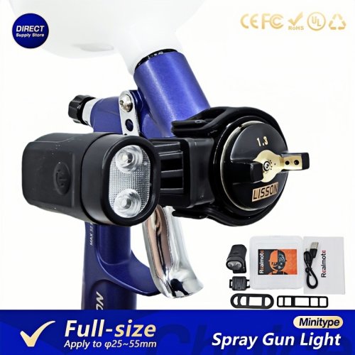 Image de Lampe LED Universelle pour Pistolet Aérographe - Éclairage Réglable & Sangles Incluses