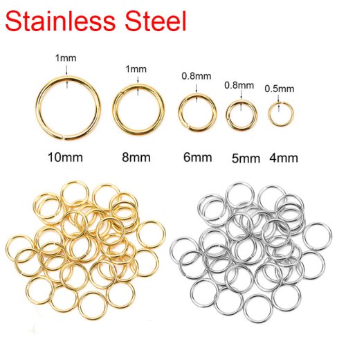 Image de Anneaux de Saut en Acier Inoxydable - 50 à 100 Pièces