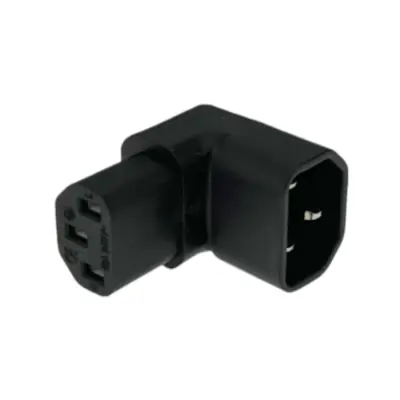 Image de Adaptateur IEC C14 à C13 90° - Prise Angle Droit