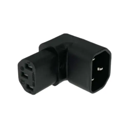 Image de Adaptateur IEC C14 à C13 90° - Prise Angle Droit