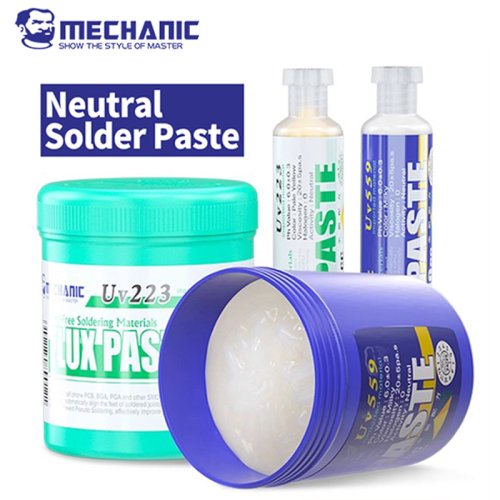 Zdjęcie Profesjonalny bezolowiowy topnik lutowniczy UV223 i UV559 – pasta do lutowania SMD, BGA, PCB, idealna do naprawy smartfonów, tabletów i komputerów