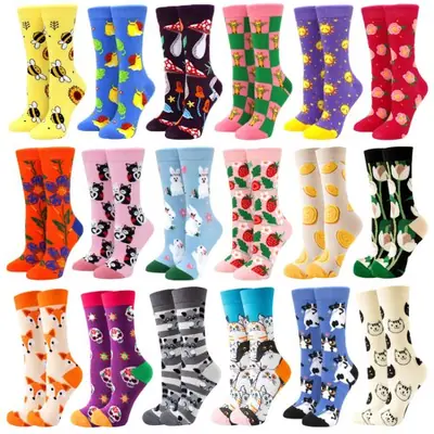 Image de Chaussettes Kawaii Dessin Animé Fruits & Animaux