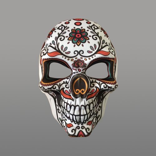 Image de Masque Crâne Mexicain - Déguisement Halloween & Fête des Morts