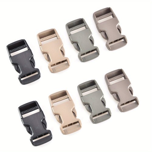 Image of 4-Pack Heavy-Duty Plastic Side Release Buckles for Nylon Webbing Straps – Durable Quick-Release Clips for Backpacks, Luggage, and Outdoor Gear