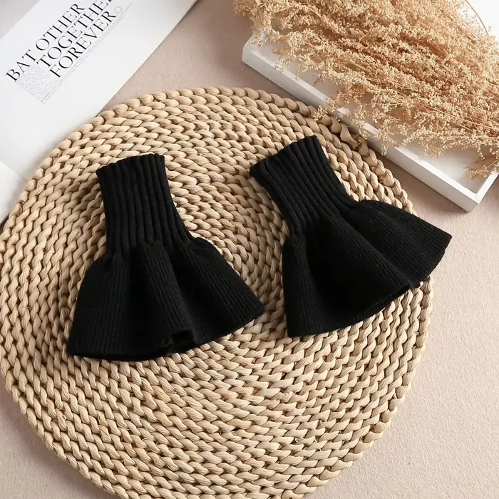 Image de Manches Détachables Femme - Noir & Blanc Élastiques
