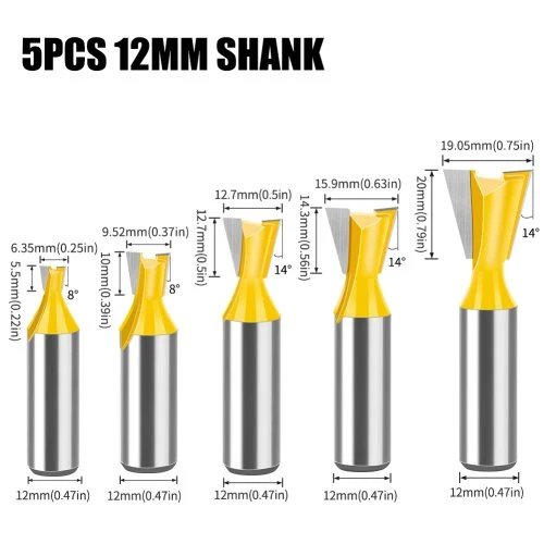 5PCS 12mm trzonek