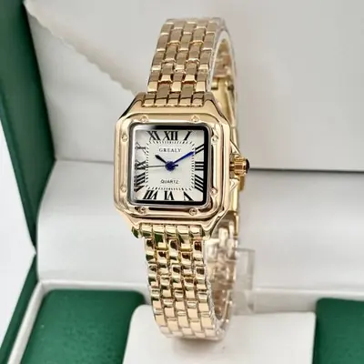 Image de Montre Femme Quartz Luxe Acier Inoxydable Calendrier