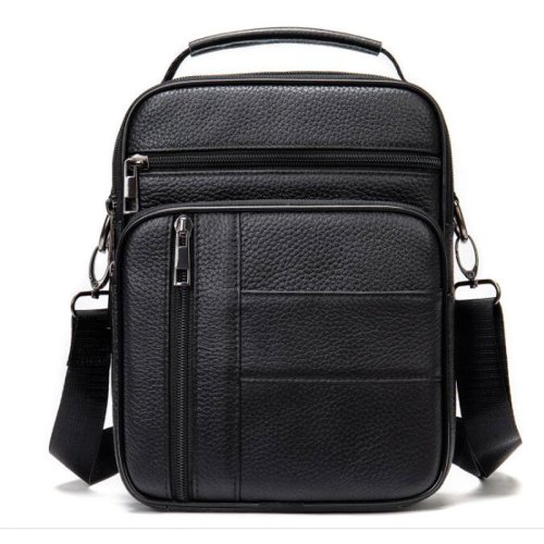 Afbeelding van Stijlvolle Lederen Heren Handtas – Perfect voor Tablet & Reizen