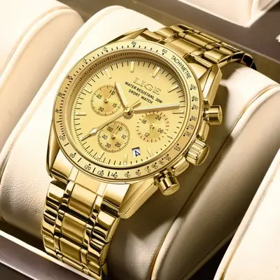 Image de Montre Homme Luxe Quartz Étanche - Chronographe Sport Lumineux