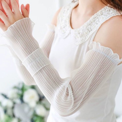 Zdjęcie 1 para koronkowe sztuczne rękawy zdobienie paznokci rekwizyty do robienia zdjęć odpinany dekoracyjny mankiet końcówka lakieru do paznokci akcesoria do wyświetlania Manicure