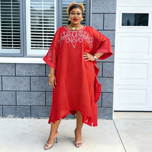 Bild von Elegante Chiffon-Abaya für Frauen – Luxus Dubai-Stil 2025, Boubou Kaftan mit Marokkanischem Design für Hochzeiten, Abende und Partys – Muslimische Mode & Afrikanische Kleidung