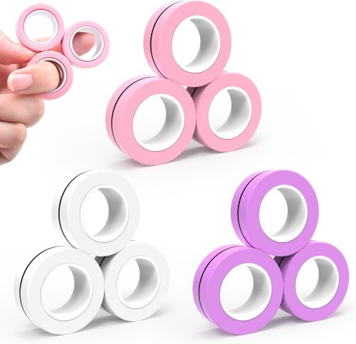 Afbeelding van Magnetische Ring Fidget Speelgoed Set voor ADHD en Angst - Coolste Magneet Stress Relief Speelgoed voor Tieners, Volwassenen en Kinderen