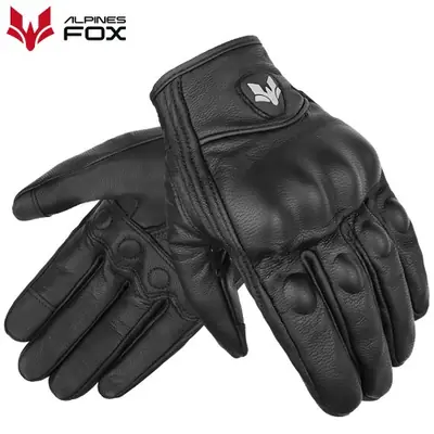 Image de Gants Moto Rétro en Cuir - Style Vintage & Touchscreen