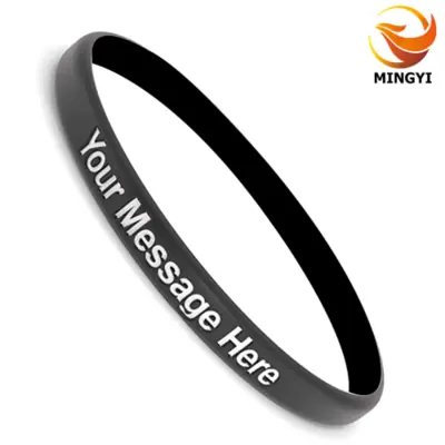 Image de Bracelet Personnalisé en Silicone - 8mm