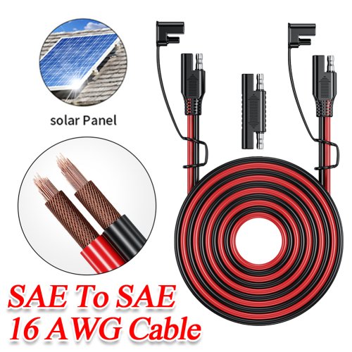 Immagine di Cavo di ricarica della batteria SAE a SAE 12V-36V Cavo di presa solare 16AWG Cavo di prolunga per auto Cavo di alimentazione della batteria del veicolo solare impermeabile