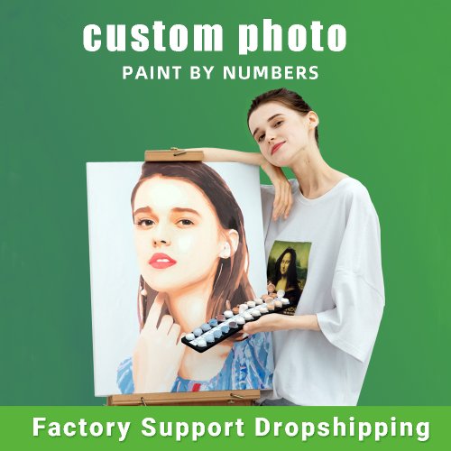 Afbeelding van Persoonlijke Verf op Nummer Kit voor Volwassenen – DIY Schilderen op Canvas met Foto, Olie- en Acrylverf, Creatieve Kunstprojecten als Cadeau
