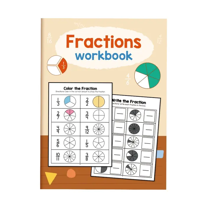 Image de Cahier Montessori Fractions - Apprentissage Mathématique Élémentaire