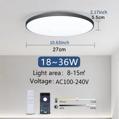 Image de Plafonnier LED Intelligent avec Télécommande