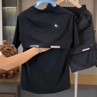 Image de Ensemble homme été 2024 : t-shirt respirant + short rapide séchage