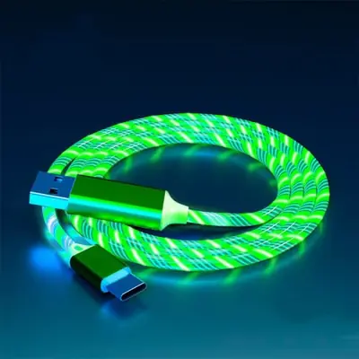 Image de Câble LED Lumineux 3 en 1 - Charge Rapide & Élégant