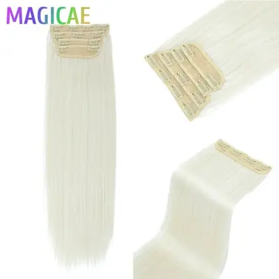 Image de Extensions de Cheveux Synthétiques 26 pouces - Blonde Ombré Soyeux