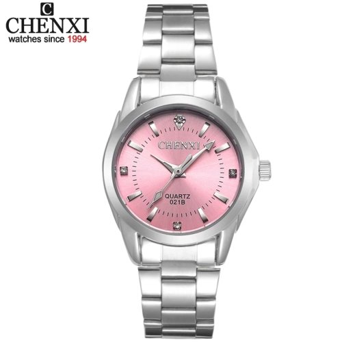 Imagen de Reloj de Mujer Chenxi en 6 Colores: Elegante Reloj Informal con Diamantes de Imitación, Resistente al Agua y Pulsera de Lujo CX021B