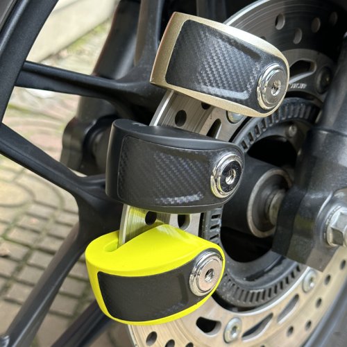 Imagen de Candado de Aleación de Zinc Falante Tipo Ruleta para Motocicleta, Bicicleta, Bicicleta de Montaña, Cochecito, Scooter con Tres Llaves de Latón, Presione para Bloquear