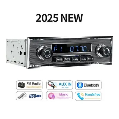 Image de Autoradio 1 Din Rétro avec Bluetooth & USB