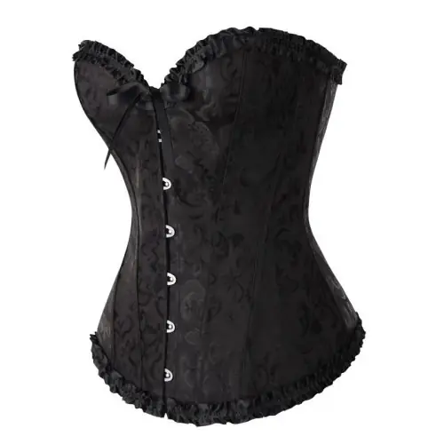 Image de Corset Dentelle Florale Vintage - Style Burlesque & Gothique