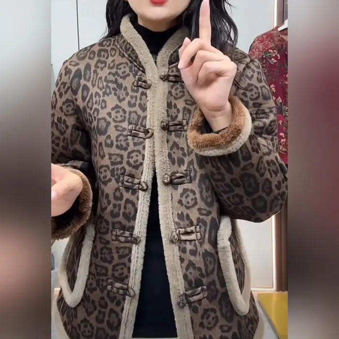 Image de Manteau Floral Femme Automne-Hiver - Chaud & Coupe Vent