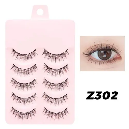 Image de Faux Cils Anime Naturels - 5 Paires Petit Diable