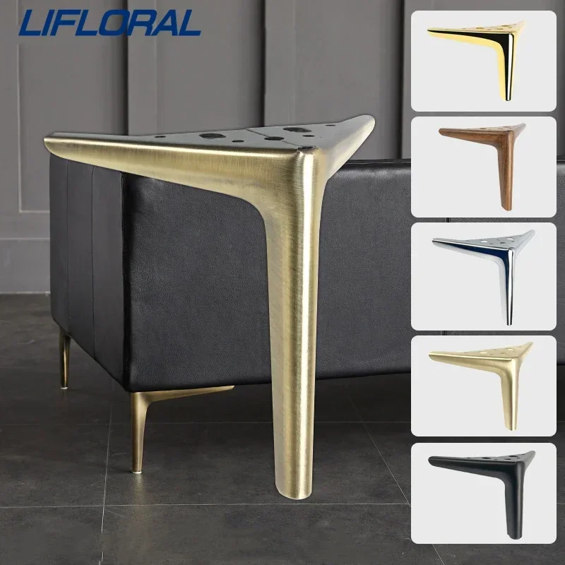 Imagen de Patas Metálicas para Muebles - Set de 4 Unidades hasta 800 kg