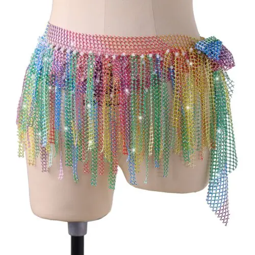 Image de Ceinture de Danse du Ventre avec Pampilles Scintillantes