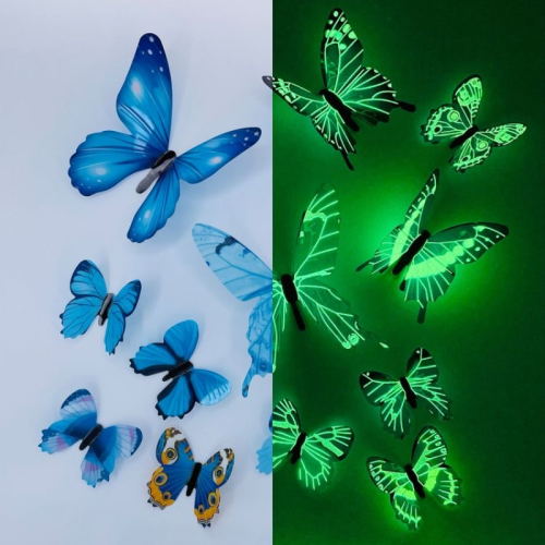 Imagen de Pegatinas 3D de Mariposas Luminosas - Decoración Moderna para tu Hogar