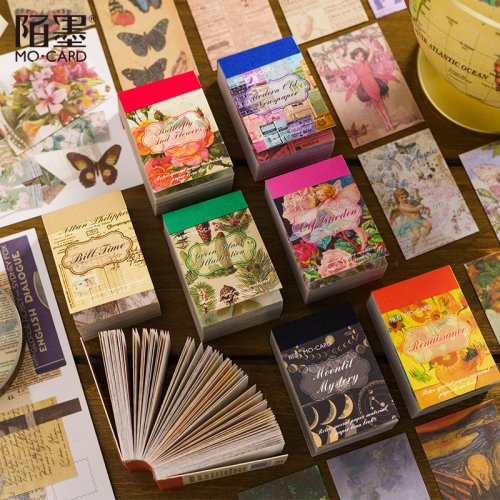 Afbeelding van 100 stuks Vintage Decoratief Papier voor Scrapbooking & Junk Journal