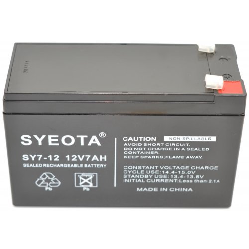 Imagen de Batería de Plomo Recargable 12V 7Ah para Alarmas, UPS y Sistemas de Emergencia - Modelo NP7-12, SY7-12, FG20721, LC R127R2PG