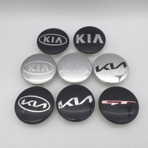 Imagen de Juego de 4 Tapacubos 3D de 58 mm para Emblema de Coche - Tapa Central de Rueda con Diseño de Insignia y Pegatinas Decorativas