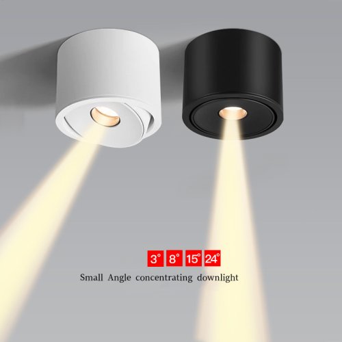 Image of Ultra-Thin Dimmable Surface Mounted LED Spotlights with Narrow Beam Angle for Ceiling Lighting in Homes, Galleries, and Art Museums