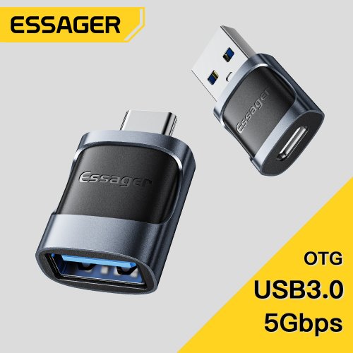 Adattatore USB 3.0 a Tipo C OTG con Porta Femmina USB e Micro USB – Compatibile con MacBook, Laptop e Lettore di Schede