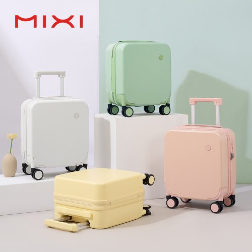 Afbeelding van Mixi 14-inch Onderstoel Handbagage Koffer - Lichtgewicht Minikoffer van PC met TSA-Slot, Spinnerwielen en Ideaal voor Kinderen en Reizen