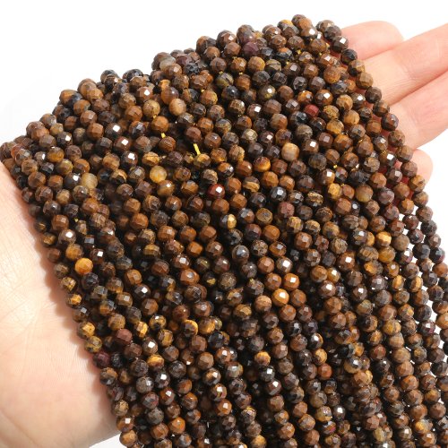 Afbeelding van Groothandel gefacetteerde natuursteen kralen gefacetteerde Amazoniet Aquamarijn opaal labradoriet losse spacer kraal voor sieraden maken 2 3 4 mm